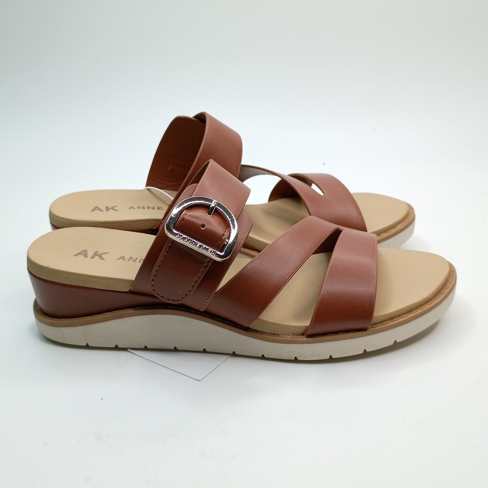 Anne Klein Aklalasa Wedge Sandal Women Size 6 Cognac Brown iflex AKLALASA-C - Picture 6 of 10